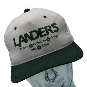 Landers Chrysler Plymouth Dodge Jeep Eagle Dealership Arkansas Snapback Hat Vtg